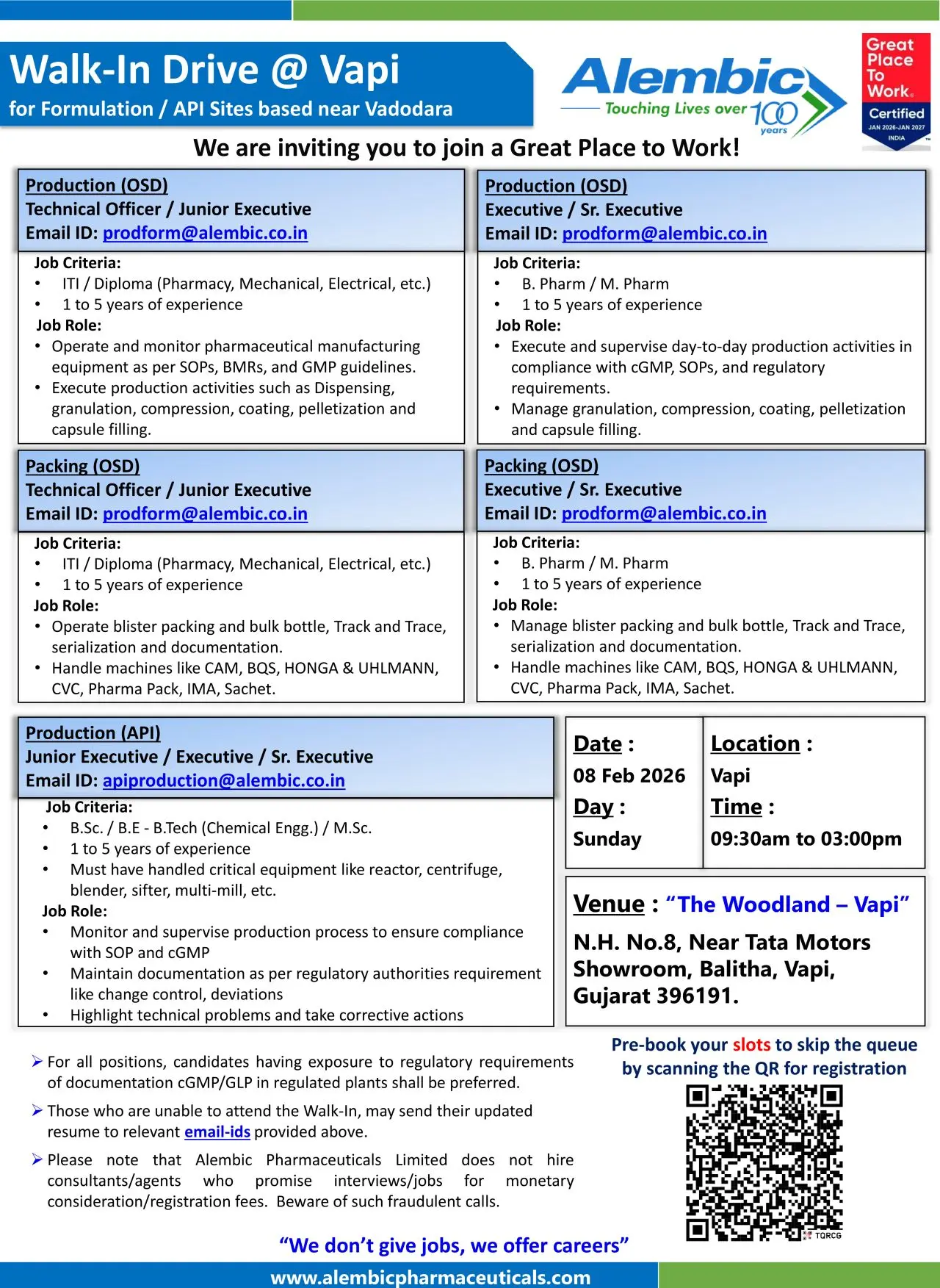 Alembic walk-in Production,packing 3 Alembic walk-in Production,packing