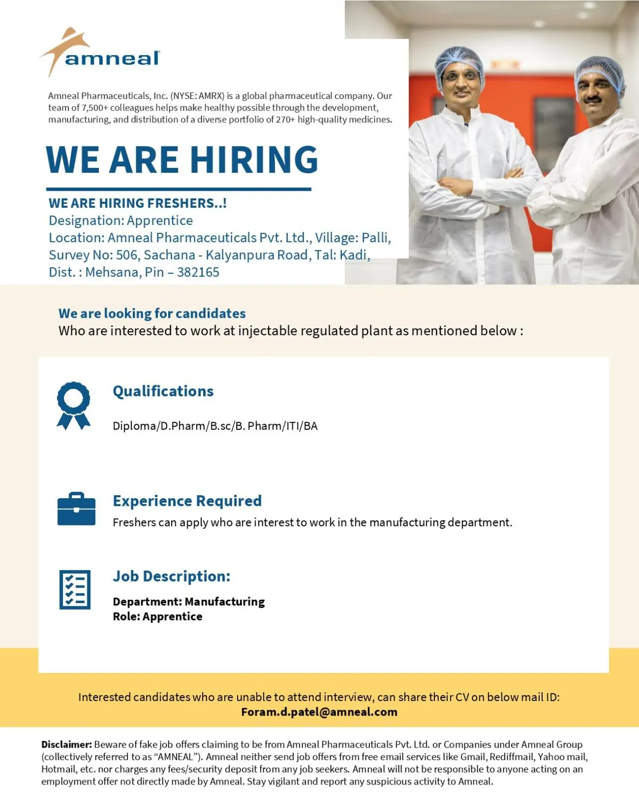 Amneal Hiring Manufacturing 3 Amneal Hiring Manufacturing