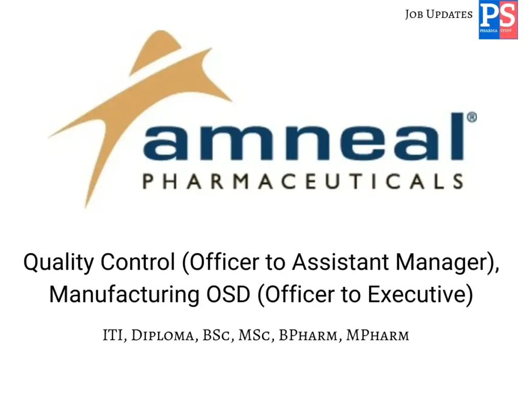 Amneal Vadodara walk-in Amneal Vadodara walk-in