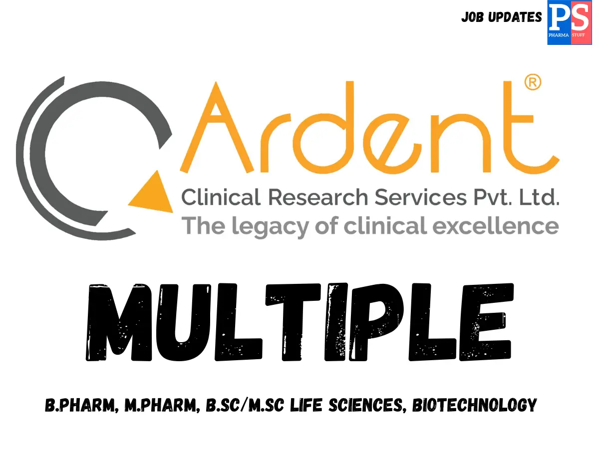Ardent CRO Hiring Clinical Research Associates