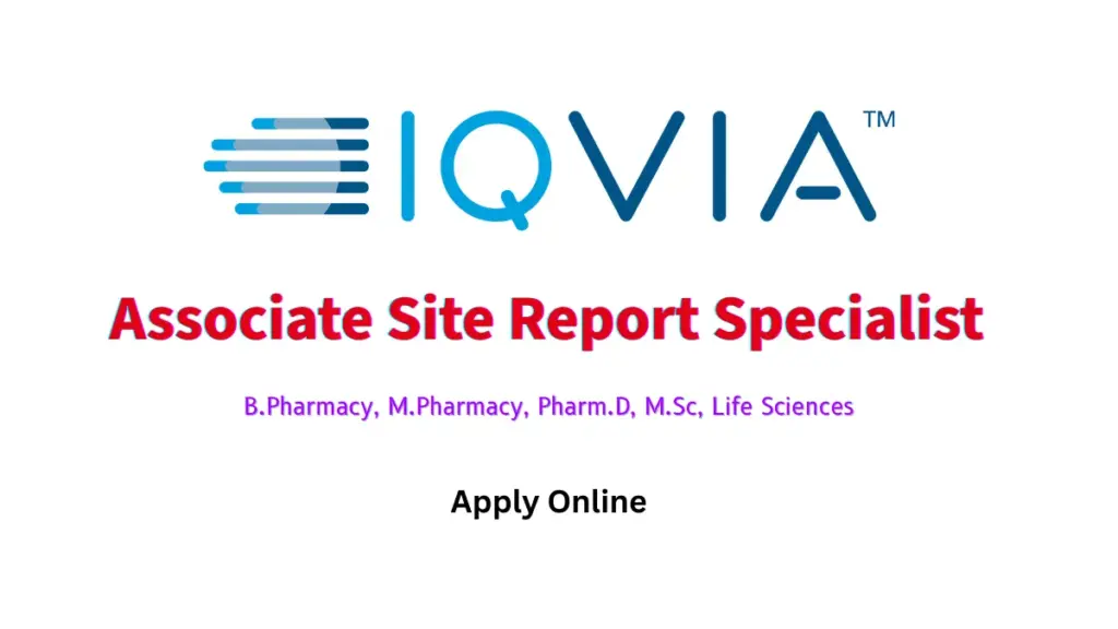 Associate Site Report Specialist vacancy at IQVIA