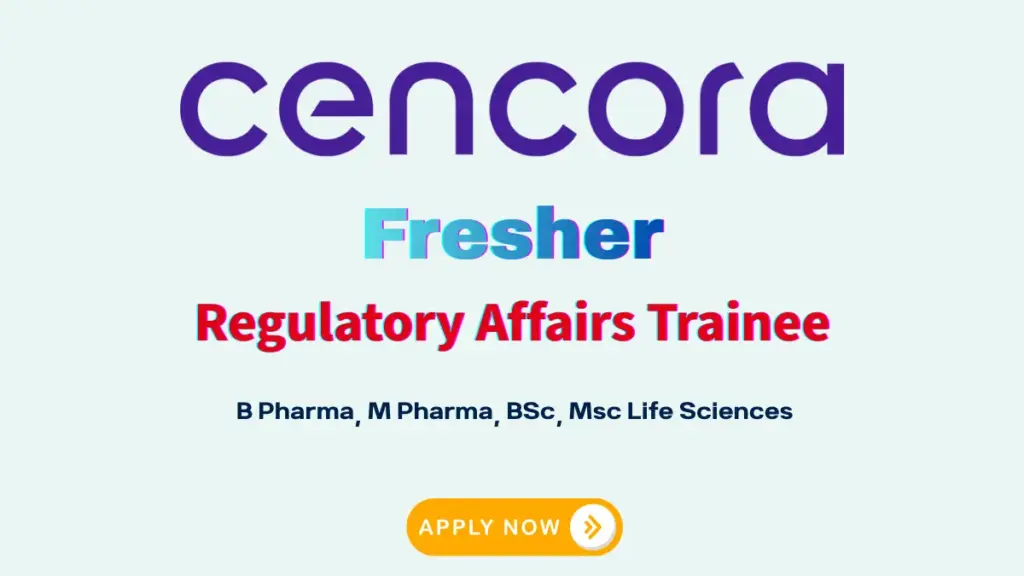 Cencora hiring Regulatory Affairs Trainee