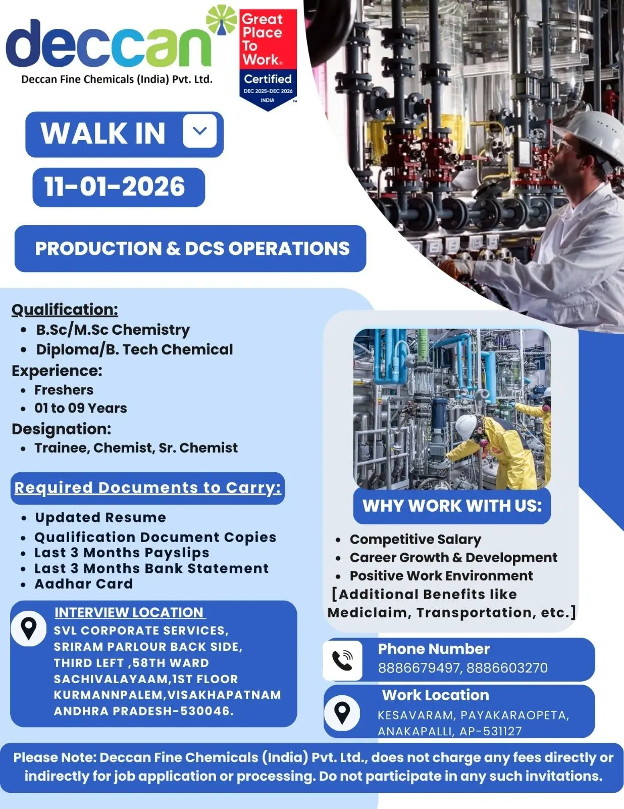 Deccan Walk-in Production & DCS Operations 3 Deccan Walk-in Production & DCS Operations