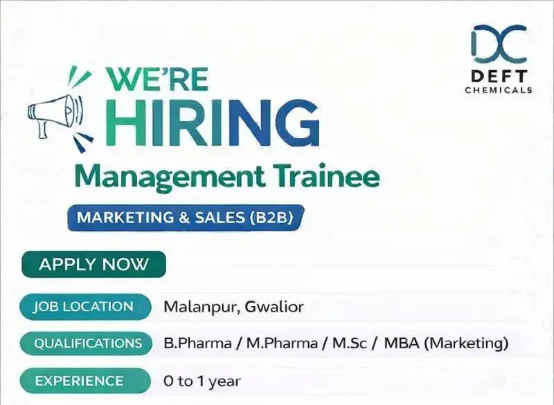 Deft Chemicals hiring Management Trainee – marketing e1768899644760