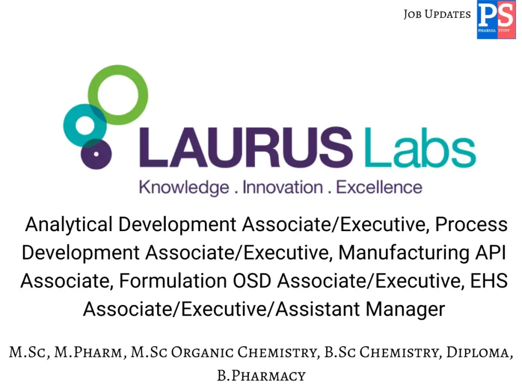 Laurus Labs walk-in API, Formulation, EHS