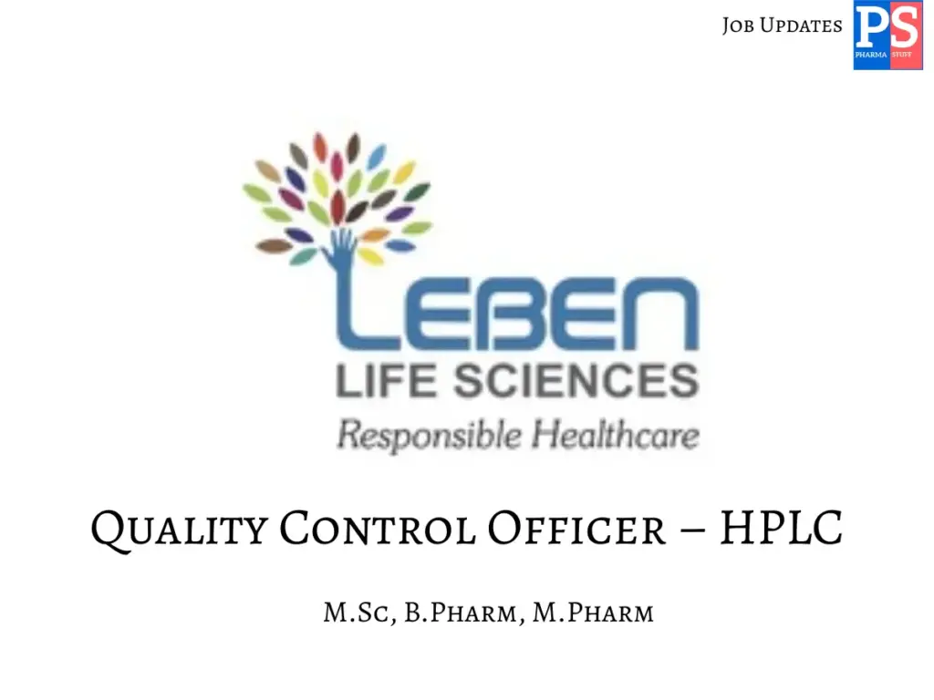 Leben Life Sciences Hiring QC Officer
