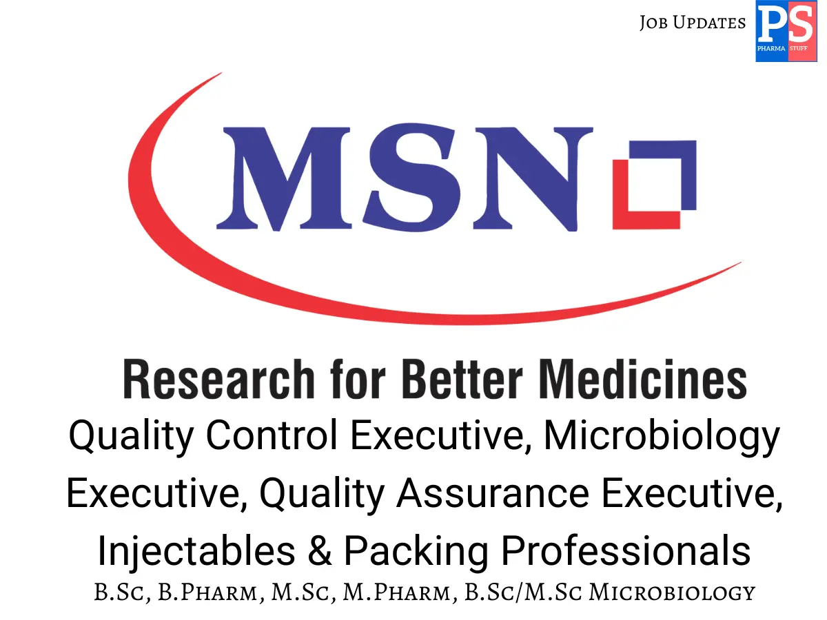 MSN Walk in QC QA Microbiology