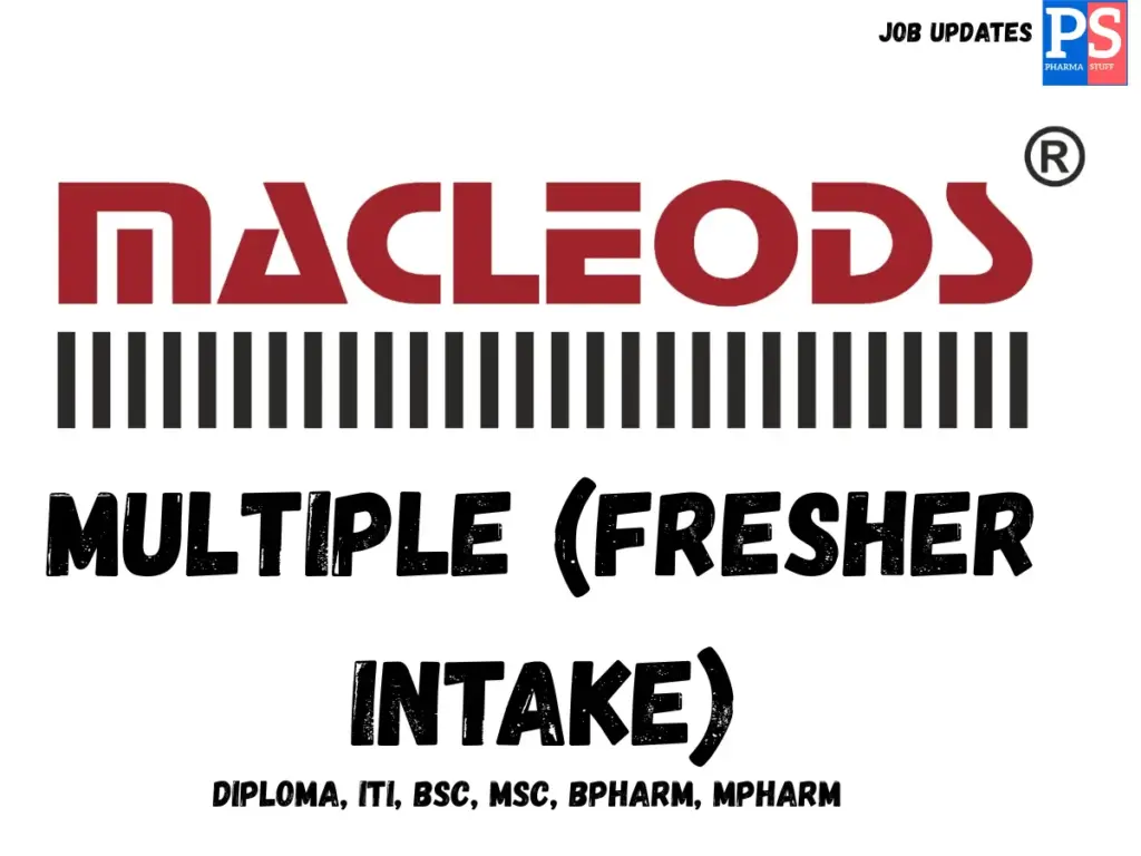 Macleods walk-in Production, QC, Engineering