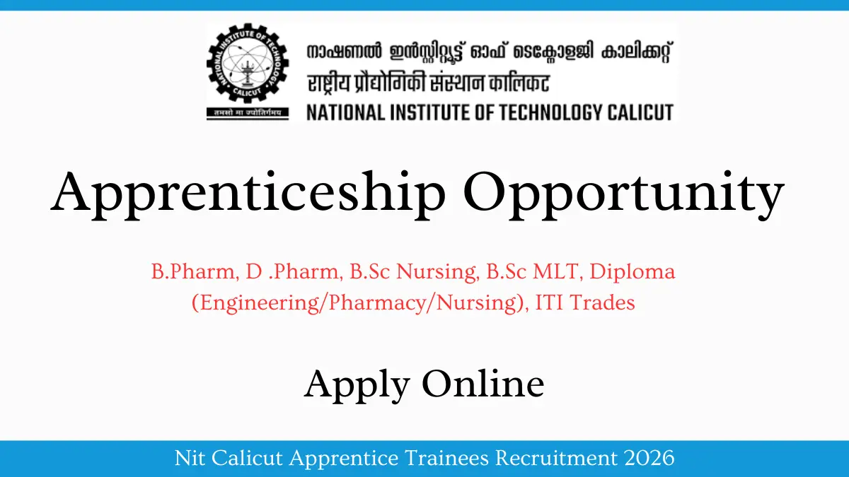 NIT Calicut Apprentice Trainees 2026