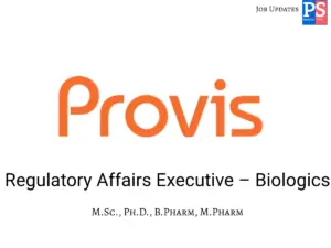 Provis Hiring Regulatory Affairs