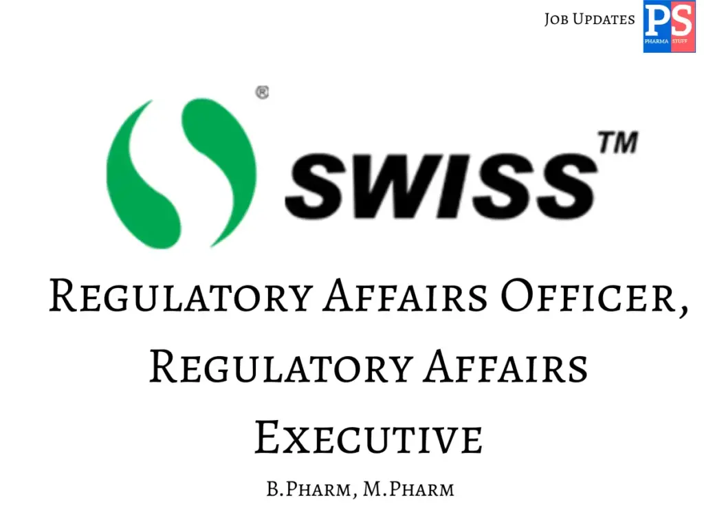Swiss Walk-in Regulatory Affairs Officer–Executive
