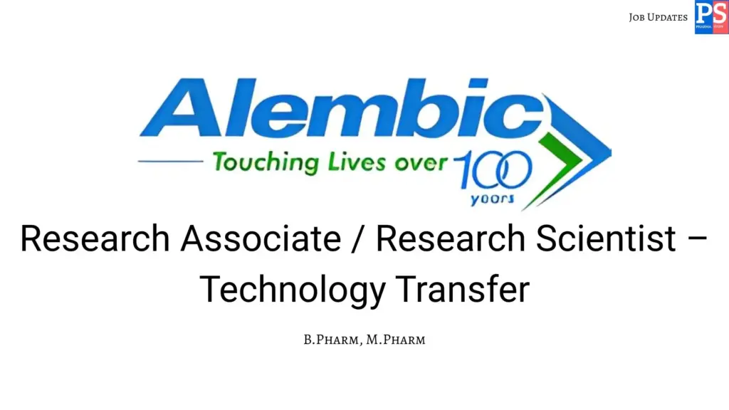 Alembic Hiring Research Associate / Research Scientist – Technology Transfer