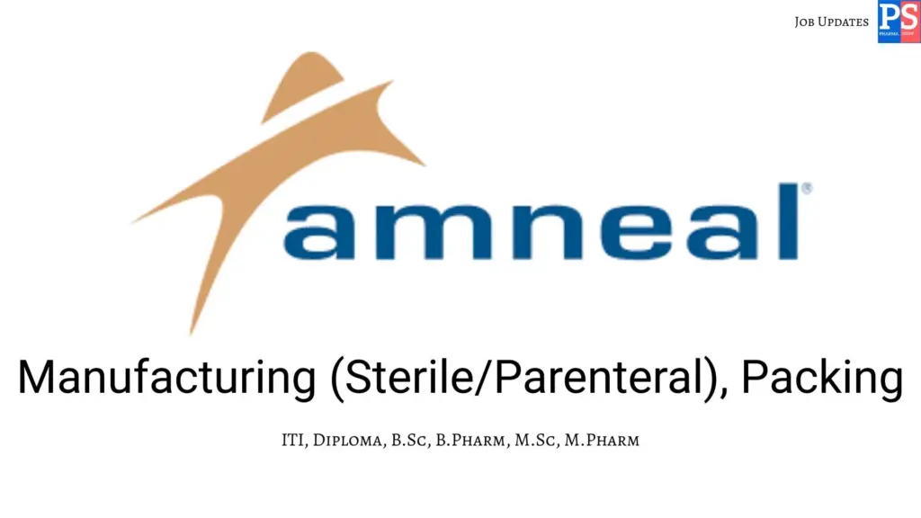 Amneal walk-in Manufacturing , Packing