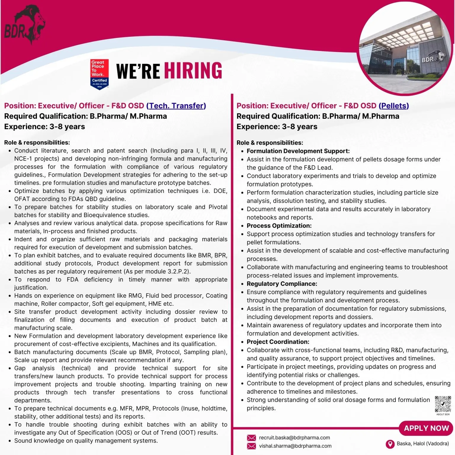 BDR Hiring Tech Transfer & Pellets 3 BDR Hiring Tech Transfer & Pellets