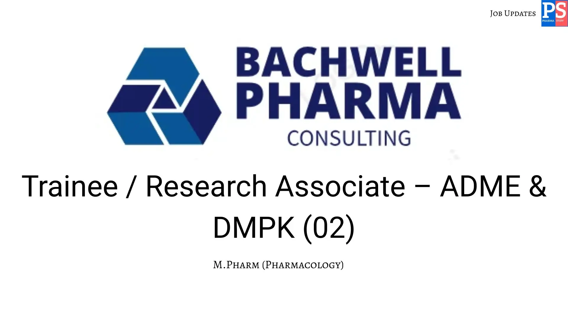 Bachwell Hiring Trainee Research Associate