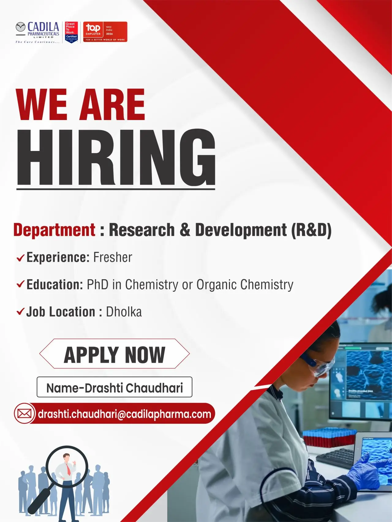 Cadila Hiring Research & Development 3 Cadila Hiring Research & Development