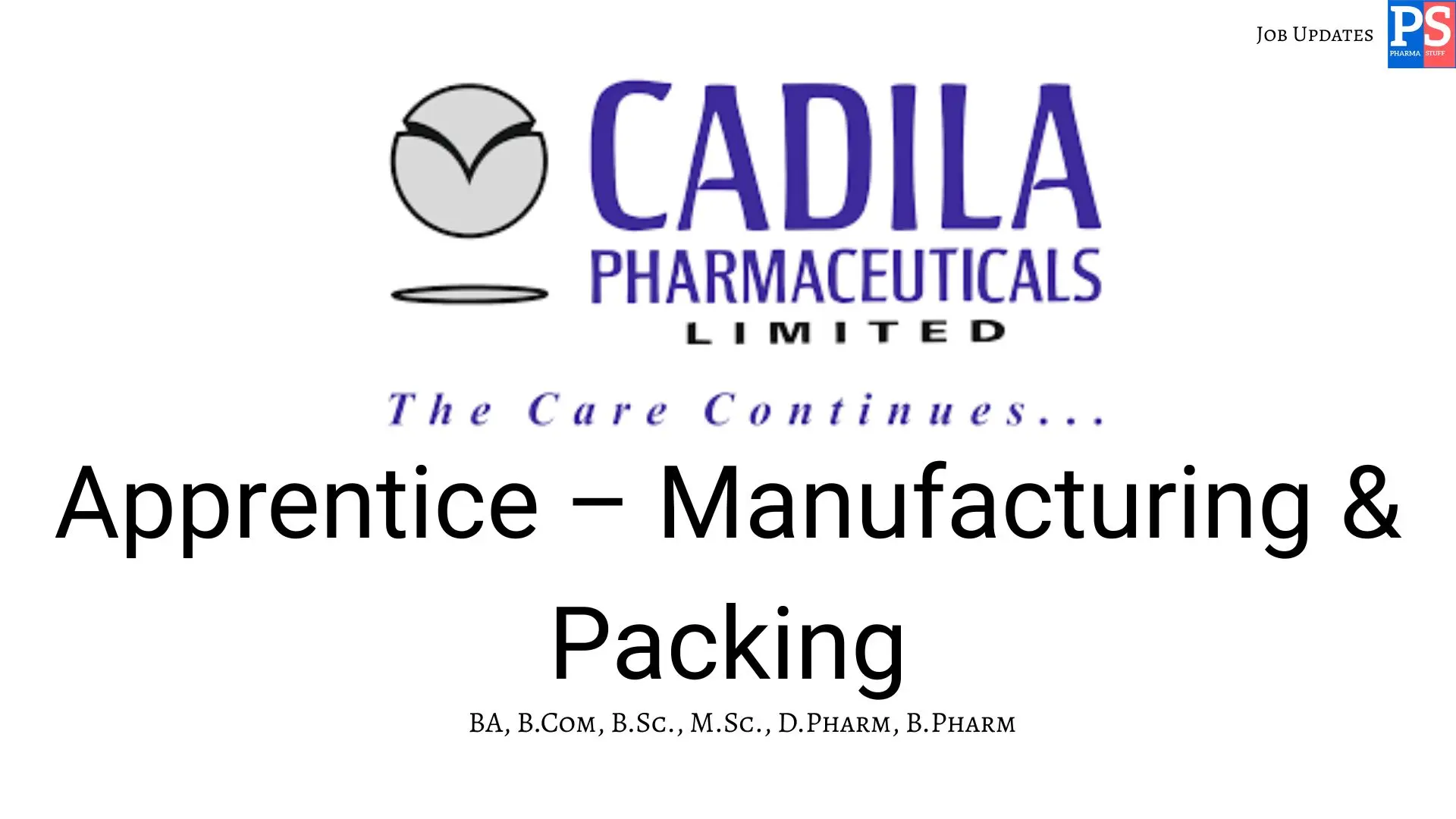 Cadila Walk in Manufacturing Packing 1