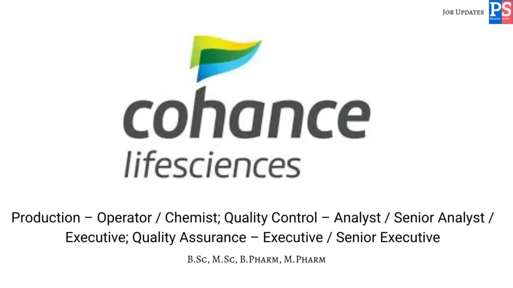Cohance walk-in Qa, Qc, Production