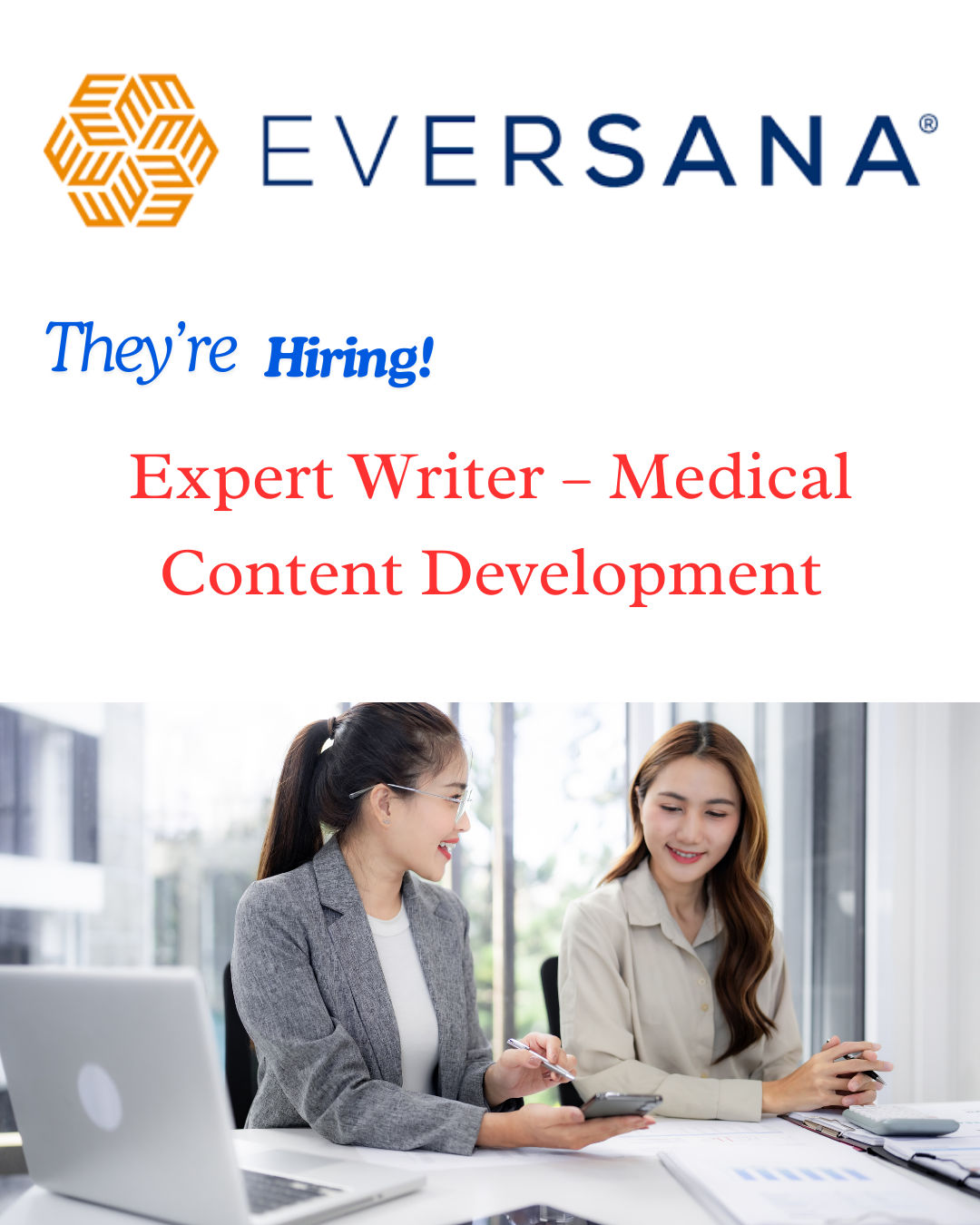 EVERSANA Hiring Expert Writer – Medical Content Development