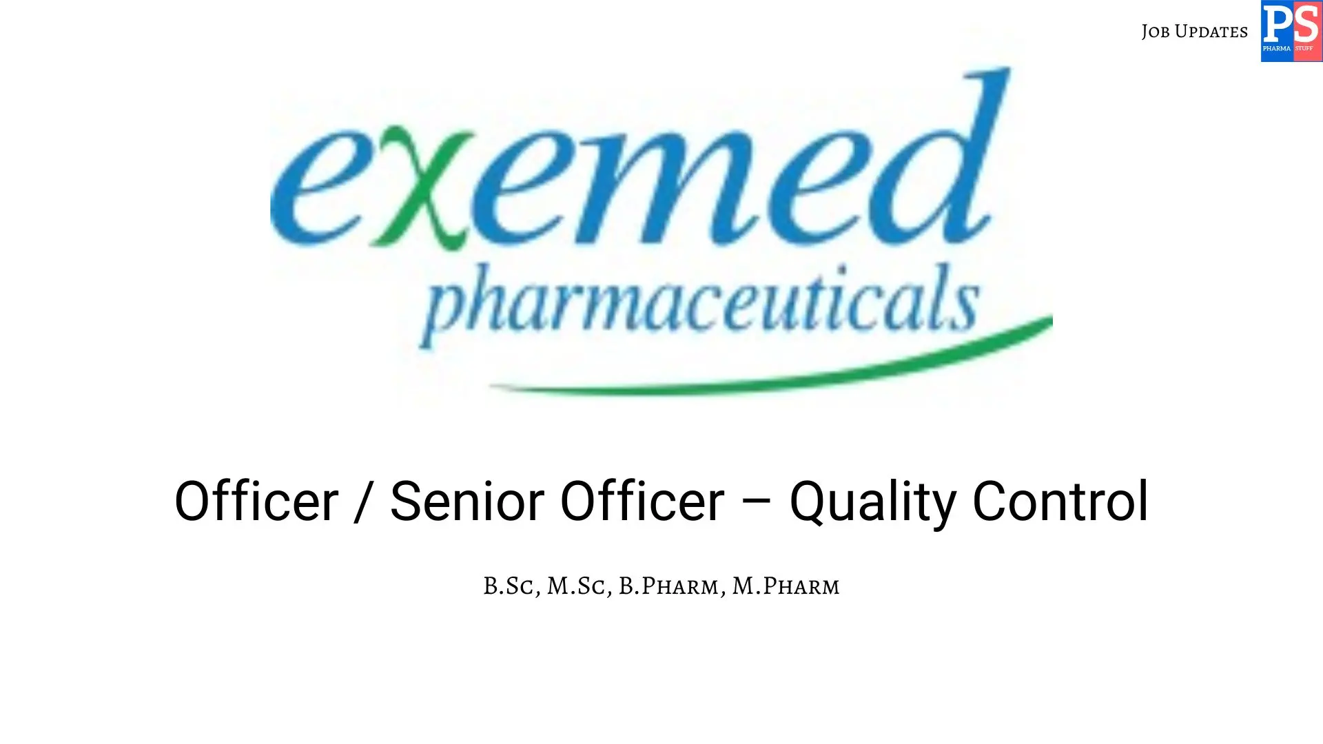 Exemed Hiring QC Officers