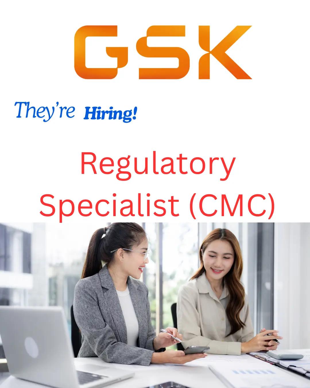 GSK Hiring Regulatory Specialist CMC