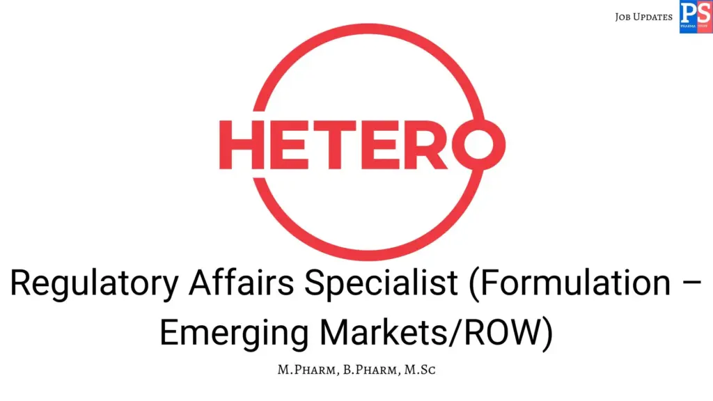 Hetero hiring Regulatory Affairs