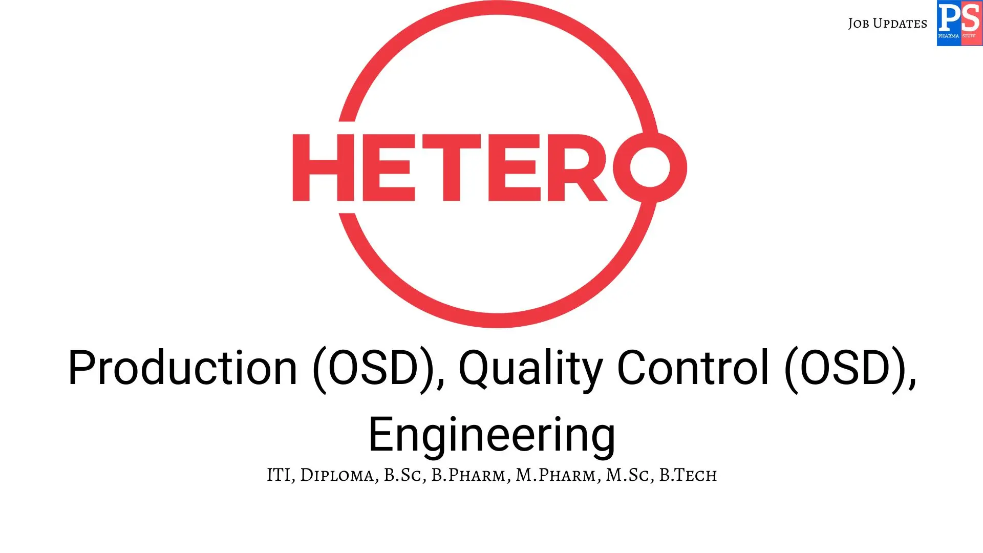 Hetero walk in Production QC Engineering