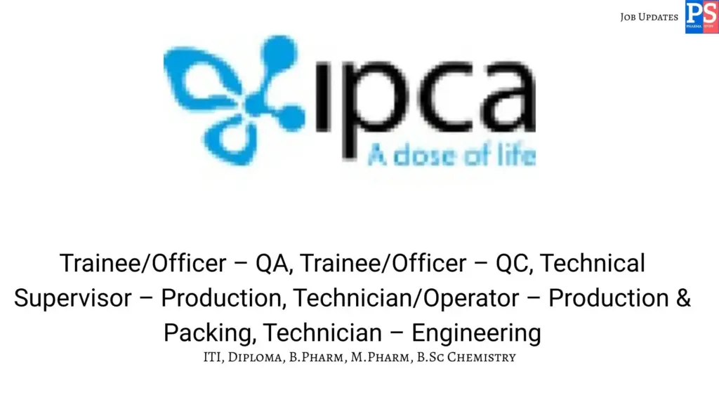 IPCA Walk-in QA, QC, Production