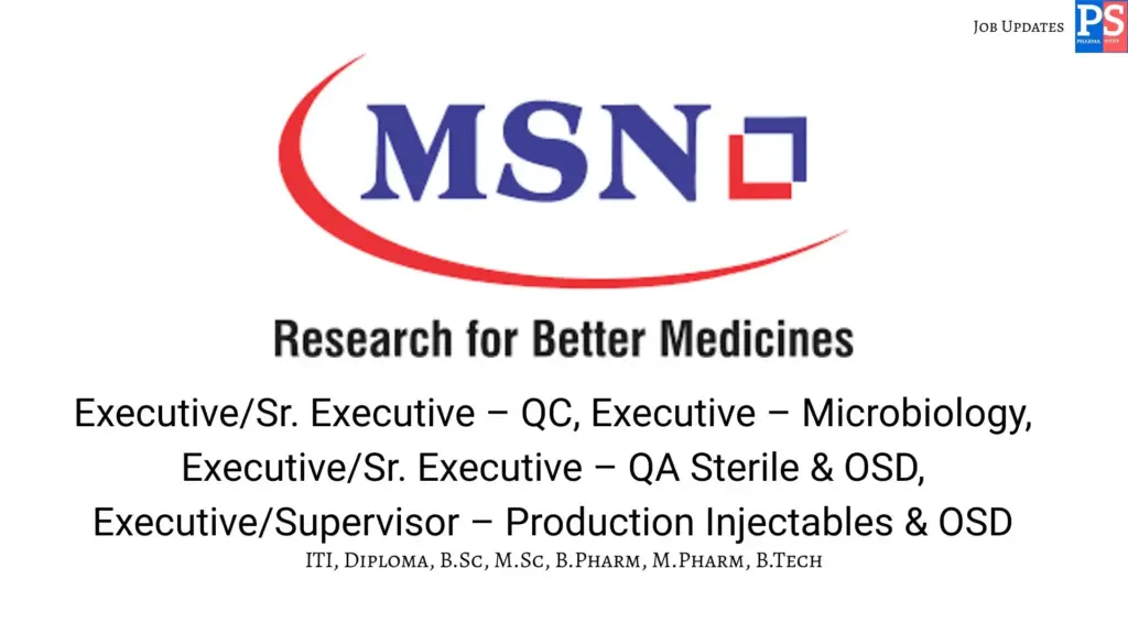 MSN Walk-in QC, QA, Production