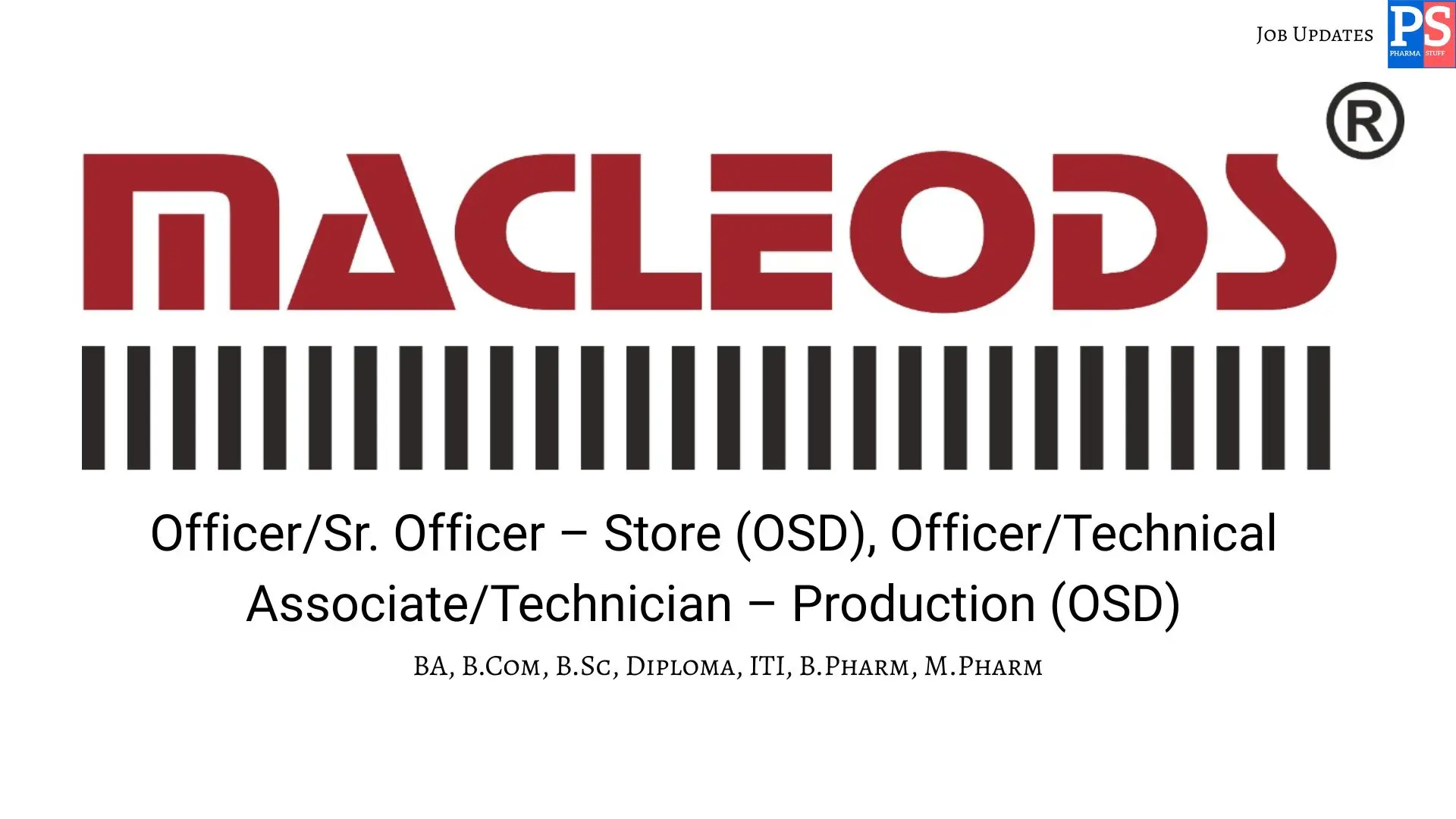 Macleods Hiring Store Production OSD