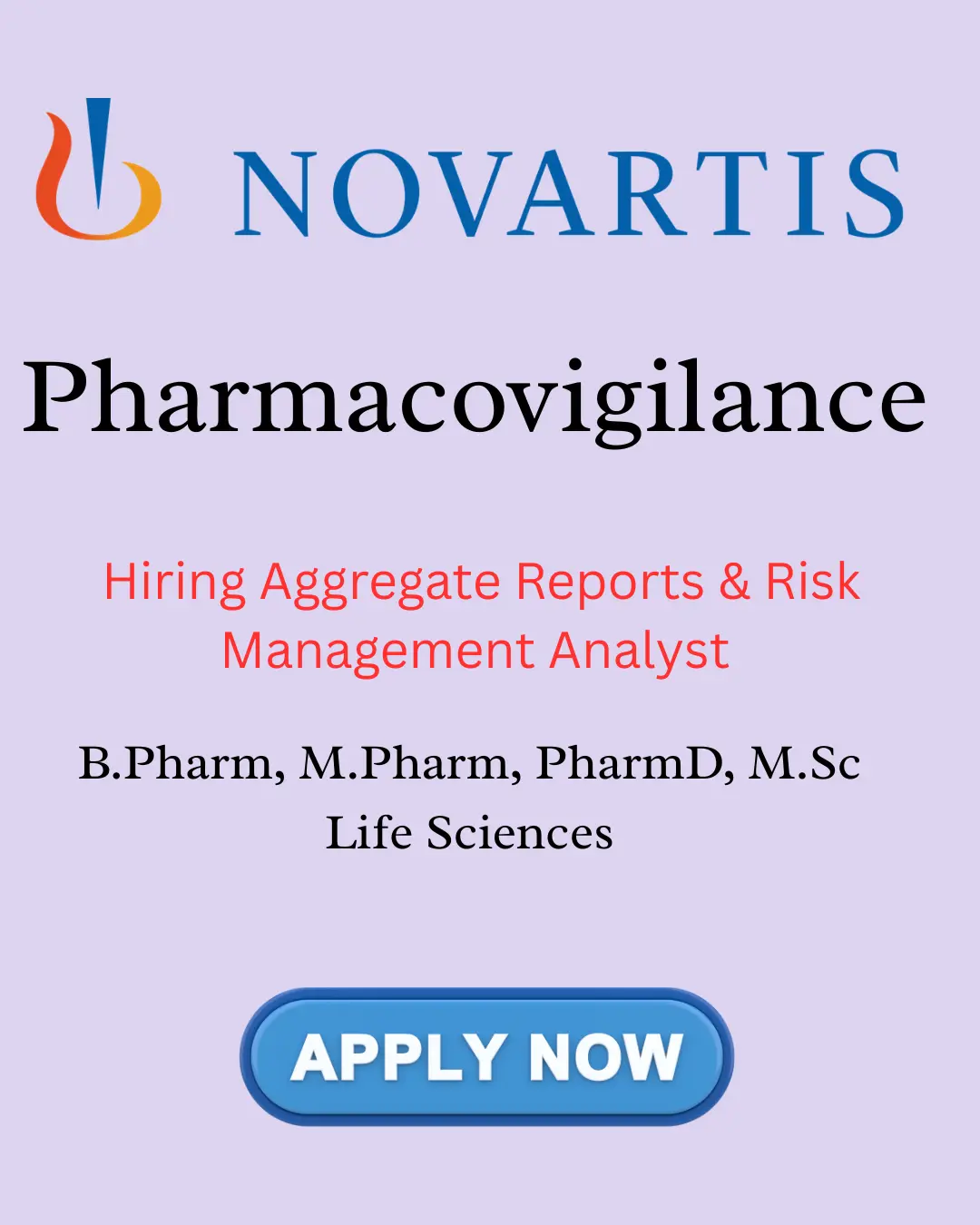 Novartis Hiring Pharmacovigilance Aggregate Reports Risk Management Analyst