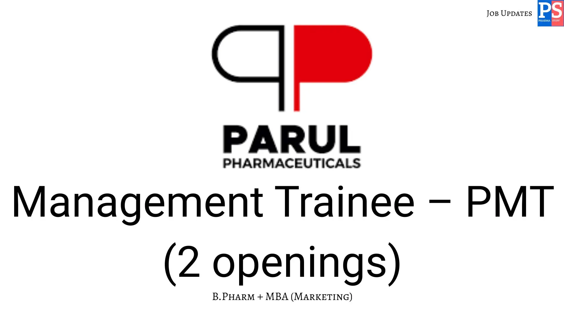 Parul Hiring Management Trainee
