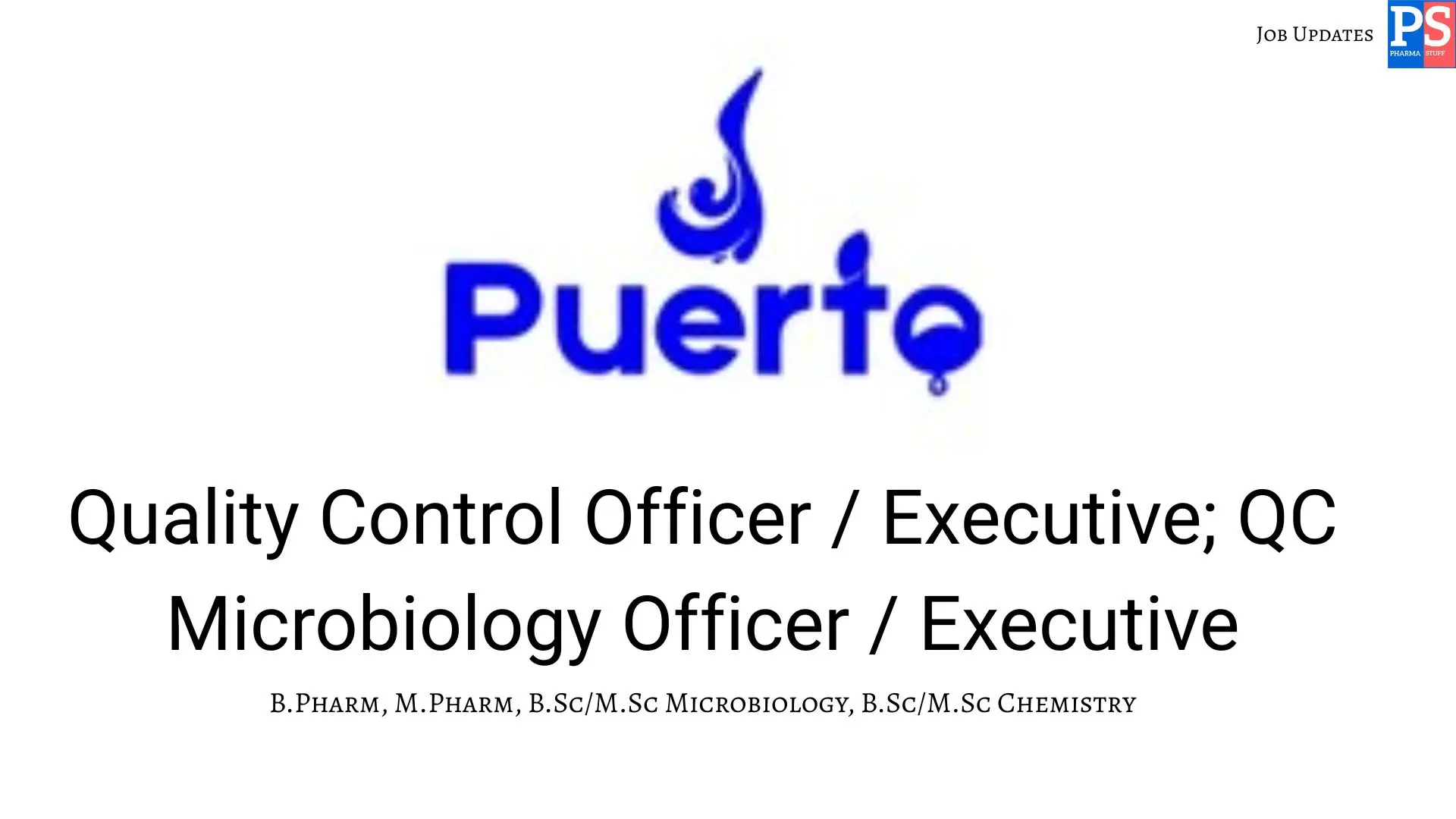 Puerto Hiring QC Micro Officer