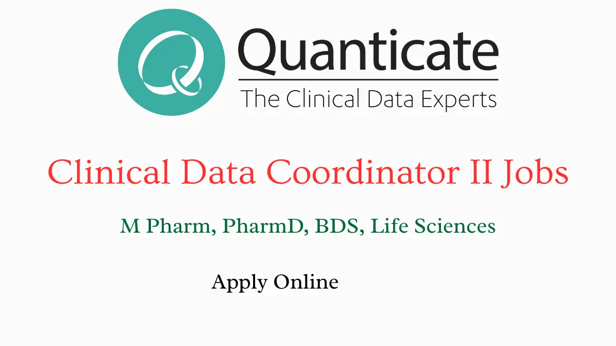 Quanticate Clinical Data Coordinator II Jobs