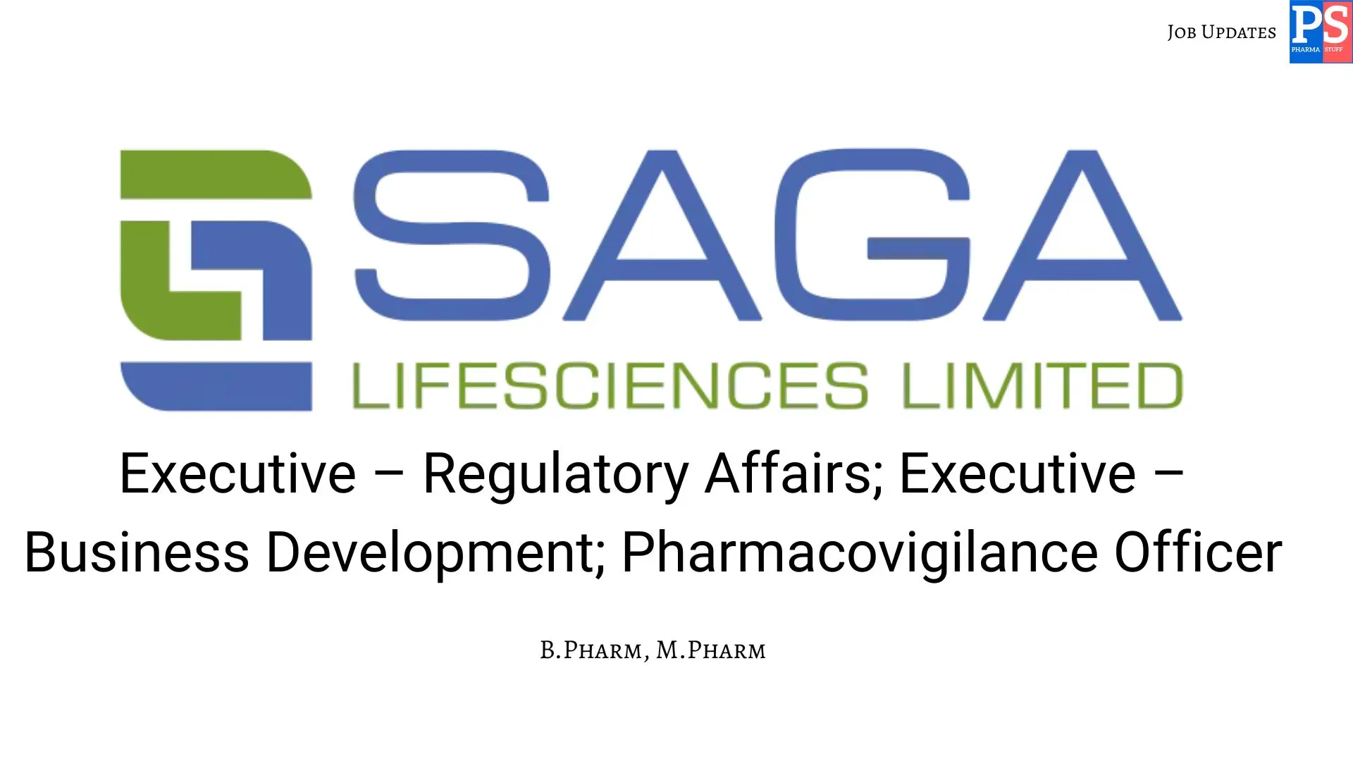 Saga Hiring Executive RA BD PV