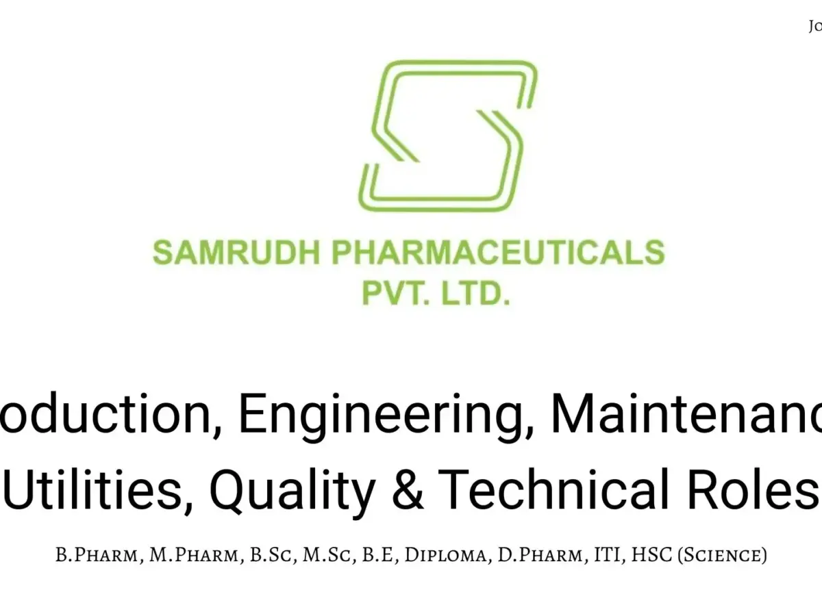 Samrudh Pharmaceuticals Pvt. Ltd