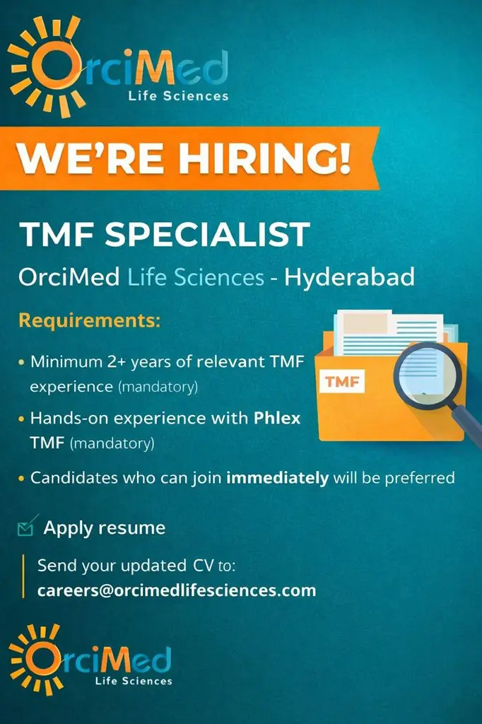 TMF Specialist Vacancies – OrciMed Life Sciences 3 TMF Specialist Vacancies – OrciMed Life Sciences 1