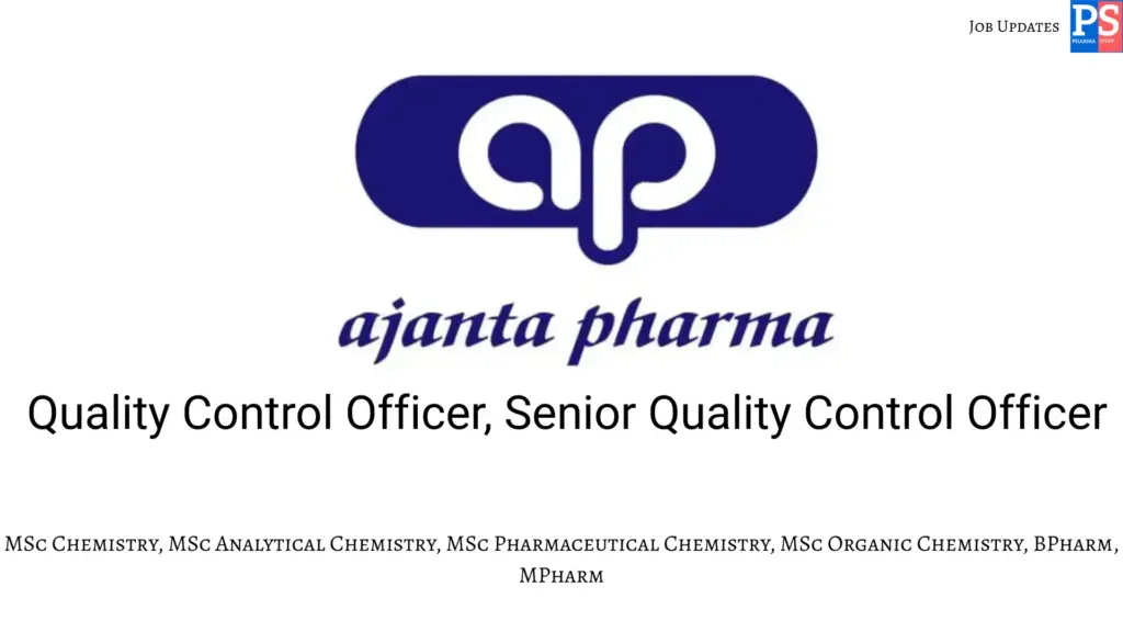 Ajanta Walk‑In QC Officer & Sr Officer