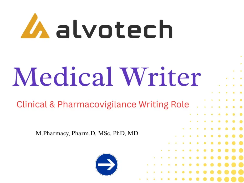 Alvotech Medical Writer Bangalore Remote Hiring