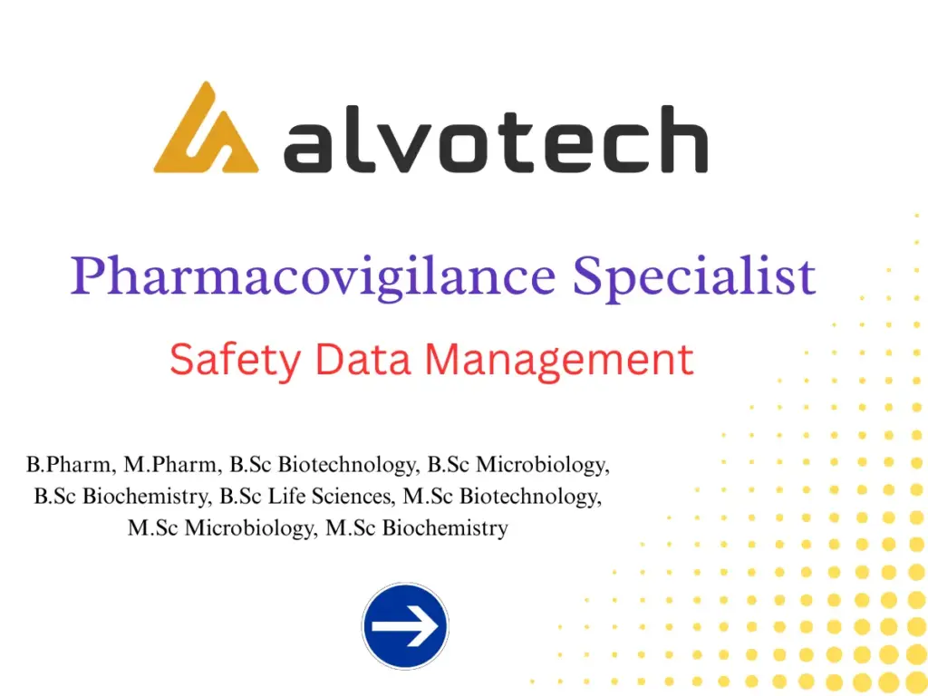 Alvotech Pharmacovigilance Specialist Bangalore Hiring