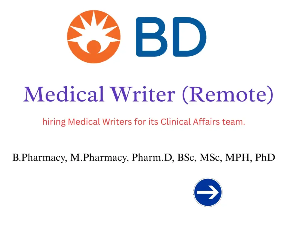 BD Medical Writer Remote Hiring Clinical Writing Role
