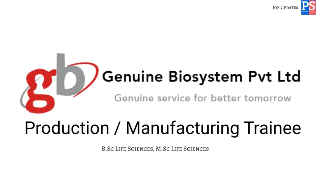 Genuine Hiring Production / Manufacturing Trainee