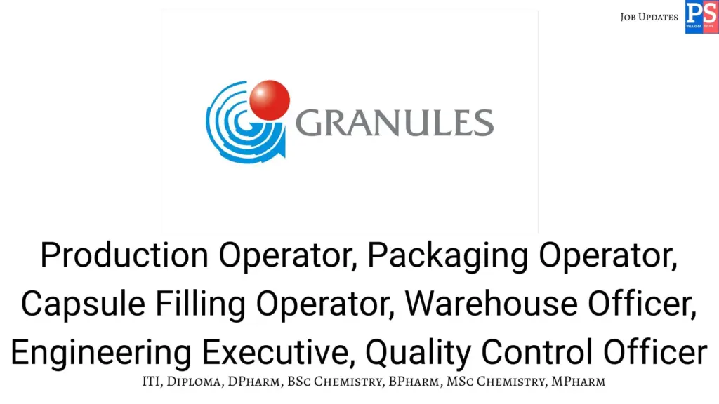 Granules walk‑in Production, QC, Engineering