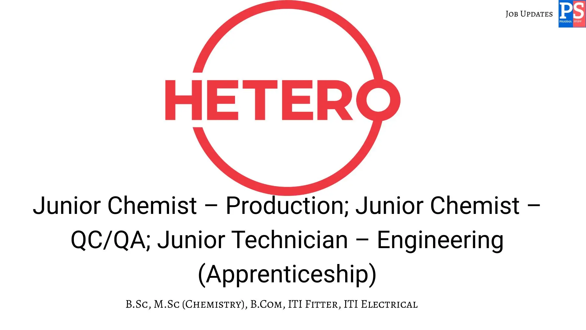 Pharma Biotech Job search & Career 6 Hetero Walk in Production QC QA Engineering