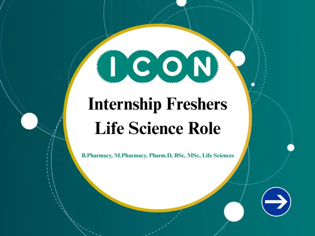 ICON Internship Chennai Freshers Life Science Role