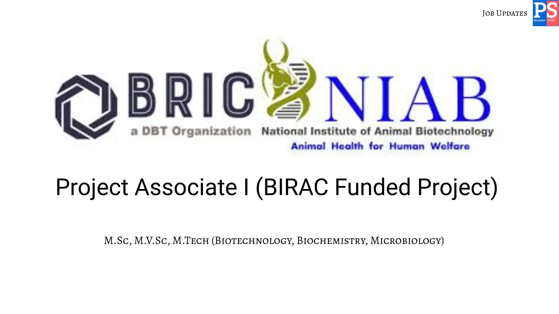 NIAB Hiring Project Associate