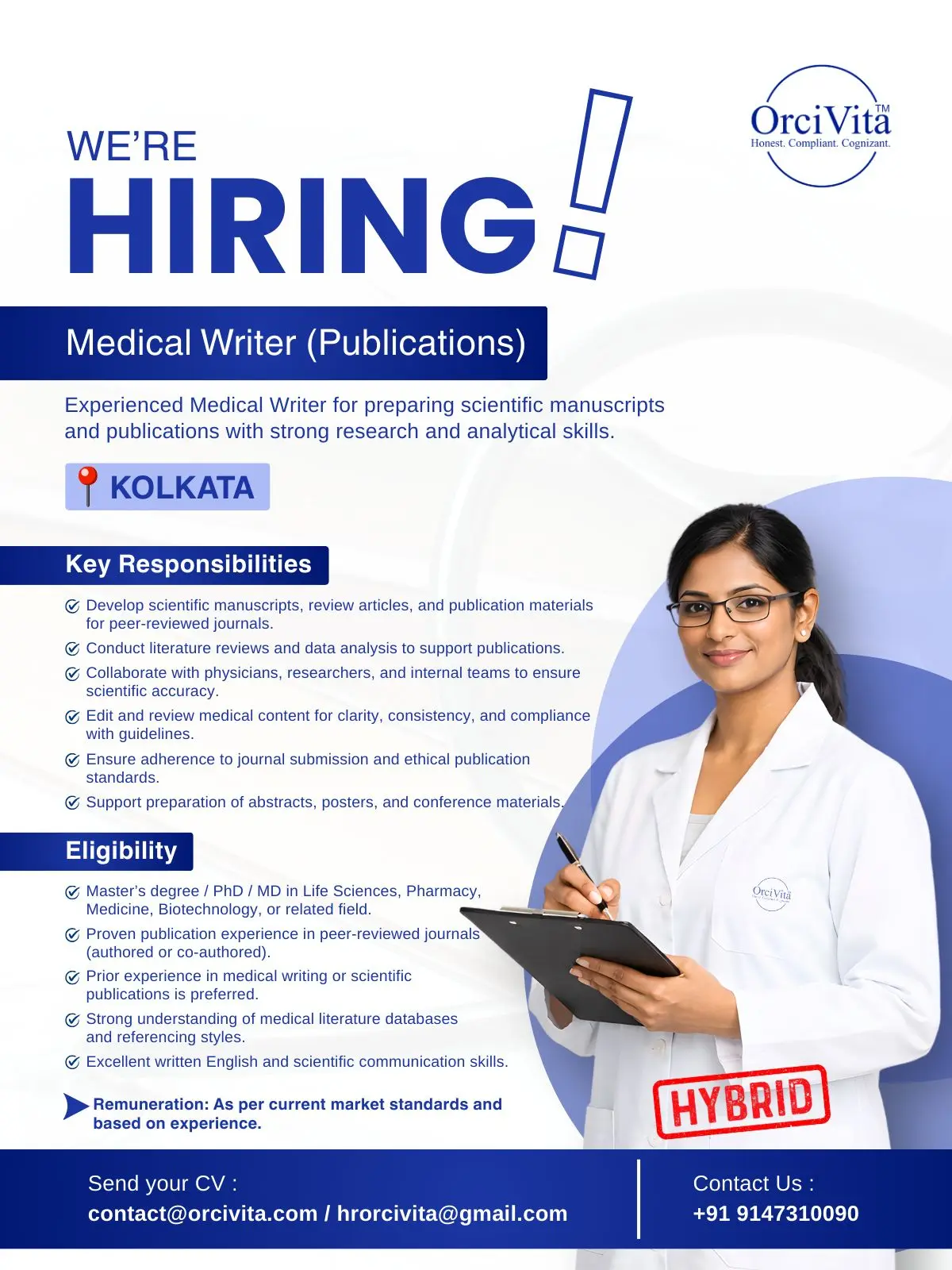 OrciVita Hiring Medical Writer 3 OrciVita Hiring Medical Writer
