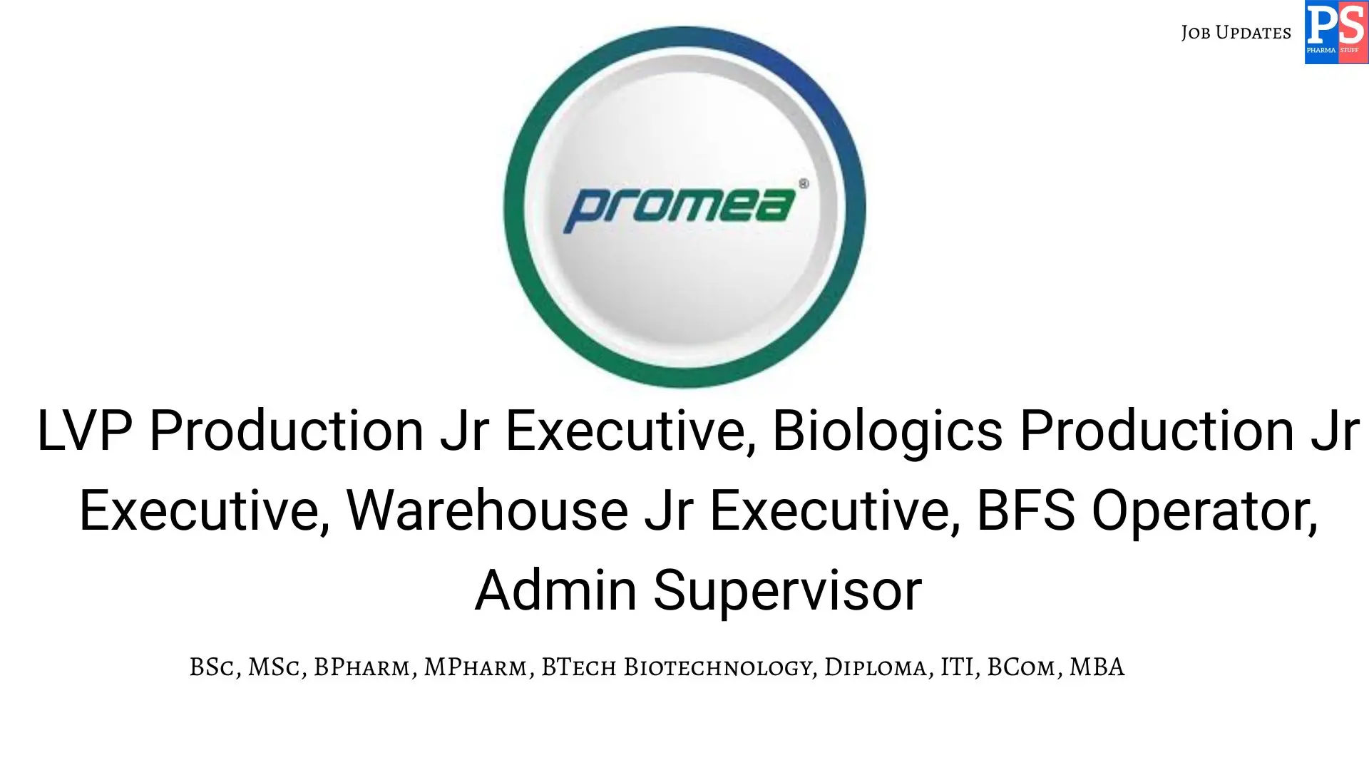 Pharma Biotech Job search & Career 23 Promea Hiring Production Warehouse