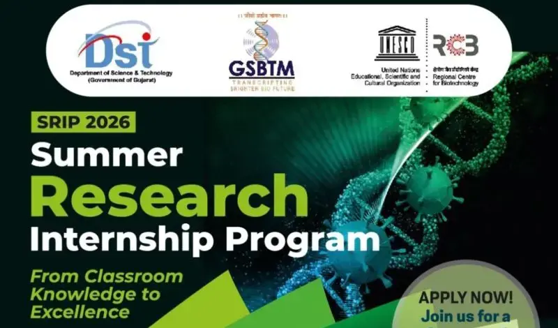 SRIP 2026 Summer Research Internship Stipend for Biotechnology Students e1773922338702