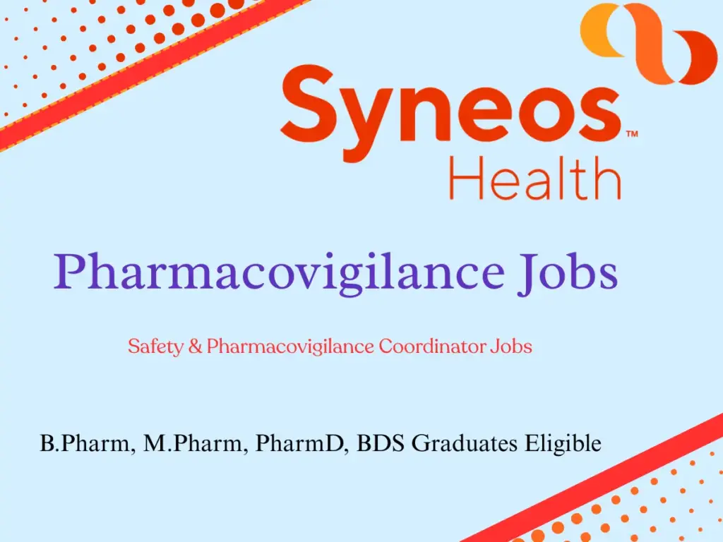 Syneos Health Safety & Pharmacovigilance Coordinator Jobs